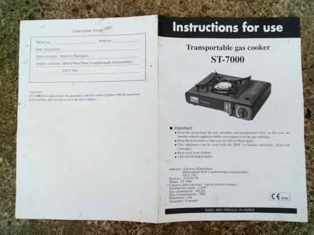 Photo of free Portable gas stove (St. Giles LN2) #2