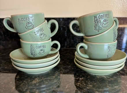 Photo of free Set of 6 espresso cups with saucers (Saratoga) #1