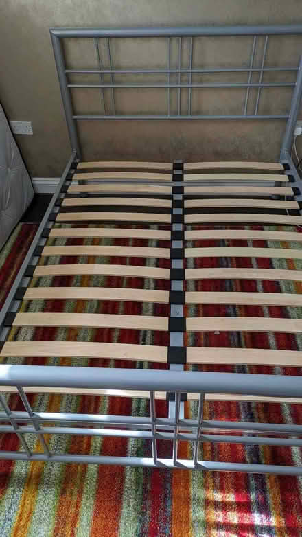 Photo of free Double bed AND Ortho mattress (Grange Farm MK8) #4