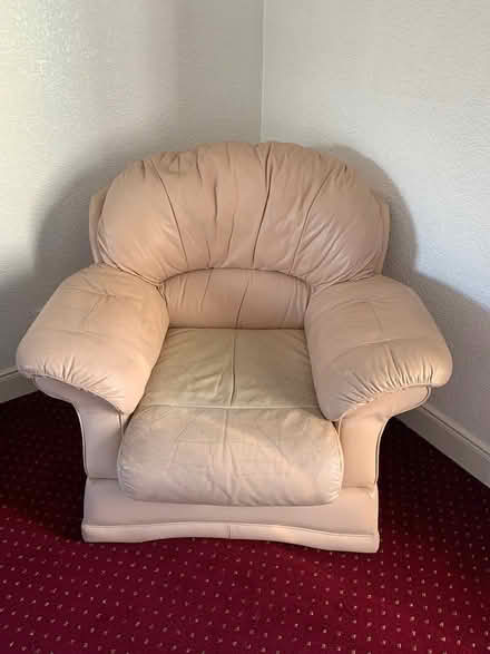 Photo of free Leather chair and couch (Silverknowes, Edinburgh) #1