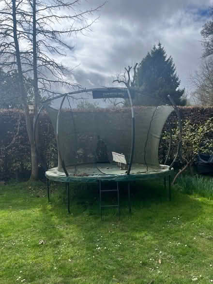 Photo of free 12ft trampoline with net (East Horsley KT24) #1