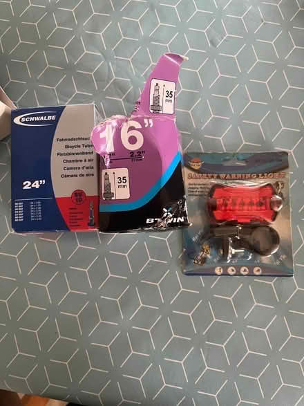 Photo of free Bike inner tube and rear light (Bladon OX20) #1