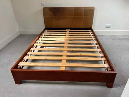 Photo of free Bed, standard 4ft 6”. Wooden (Hove BN3) #1