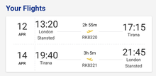 Photo of free Flight Lon-Tia 12-14 April (online) #1