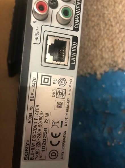 Photo of free Sony Blu ray / DVD / CD player (Ifold, RH14) #3