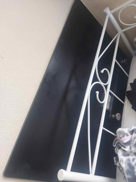 Photo of free Black glass table square+chairs 6 (Enfield) #1