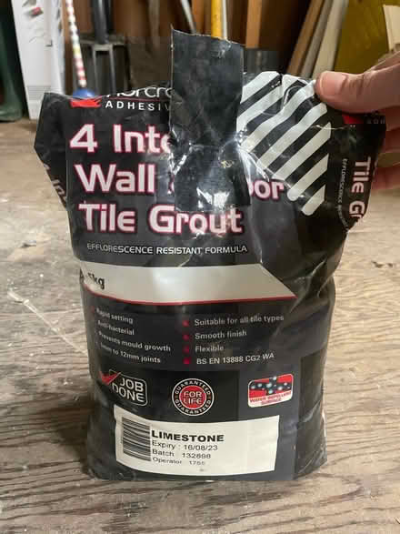 Photo of free Opened 5kg tile grout (Dollis Hill (NW10)) #1