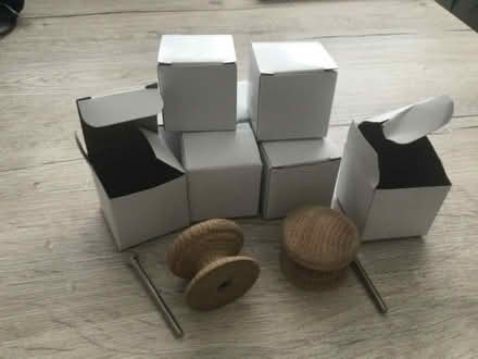 Photo of free Knobs for cupboard drawers/doors (8 of, wood) (Great Edstone YO62) #1