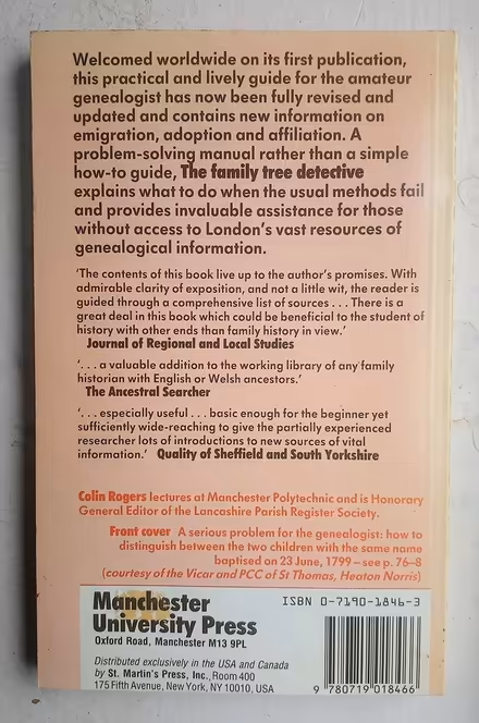 Photo of free The Family Tree Detective book (PL4 Greenbank) #2