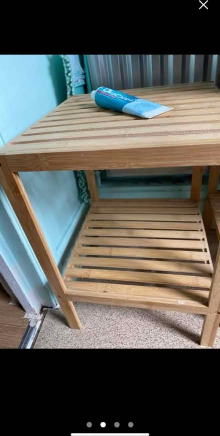 Photo of free Side table/double shelf bamboo unit (Queens Park W9) #1