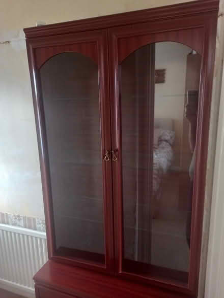 Photo of free Dark Wood Display Cabinet (Stifford Clays RM16) #3