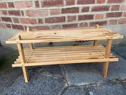 Photo of free Wooden shoe storage rack (Whitton TW2) #1