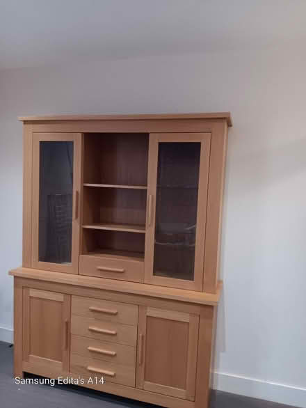 Photo of free Oak dresser, display cabinet. (North Watford WD24) #1