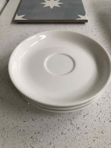 Photo of free 4 white saucers (Bromley BR1) #1