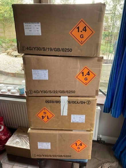 Photo of free VERY STURDY CARDBOARD BOXES full of packaging / nuggets etc (Hastings TN35) #1