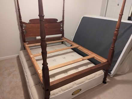 Photo of free Vintage pencil-post double bed (Ashburn Farm) #1