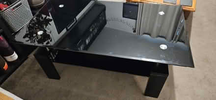 Photo of free Black glass coffee table (Cranfield) #1