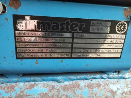 Photo of free Air compressor (Poole BH16) #3