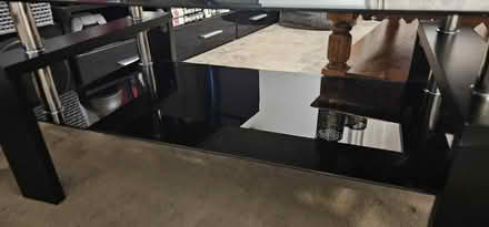 Photo of free Black glass coffee table (Cranfield) #2