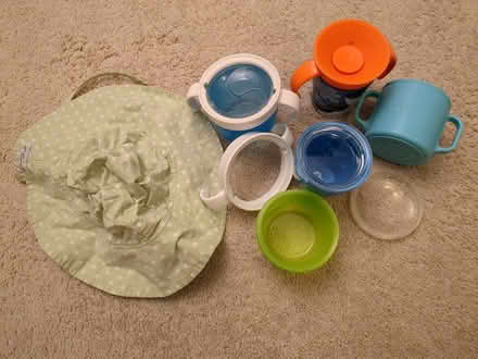 Photo of free Baby/toddler dishes and a hat (Cherry Chase) #1