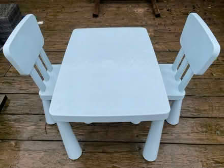 Photo of free IKEA Mammut kids table and 2 chairs (Woodingdean BN2) #1
