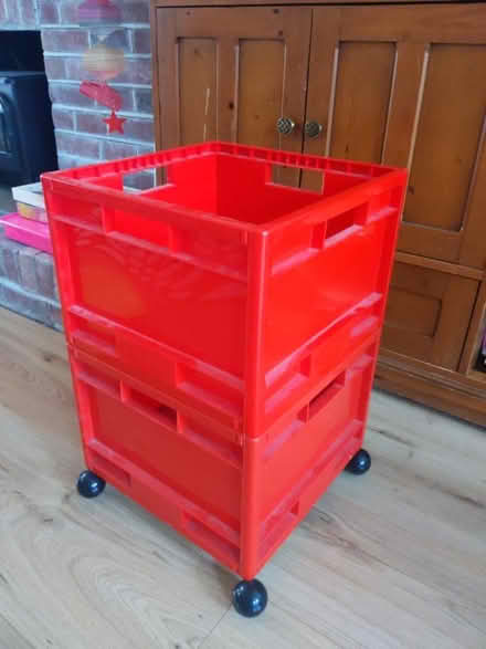 Photo of free Red stacking storage boxes (Cheshunt EN8) #1