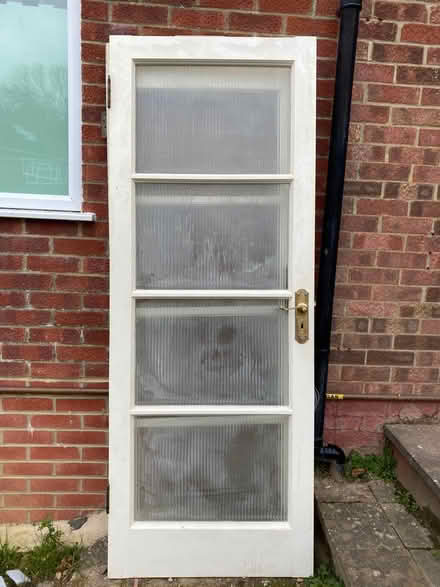 Photo of free White wood and glass door (Denham UB9) #1