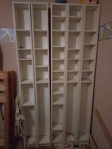 Photo of free 5 tall slim shelves (CR0) #1