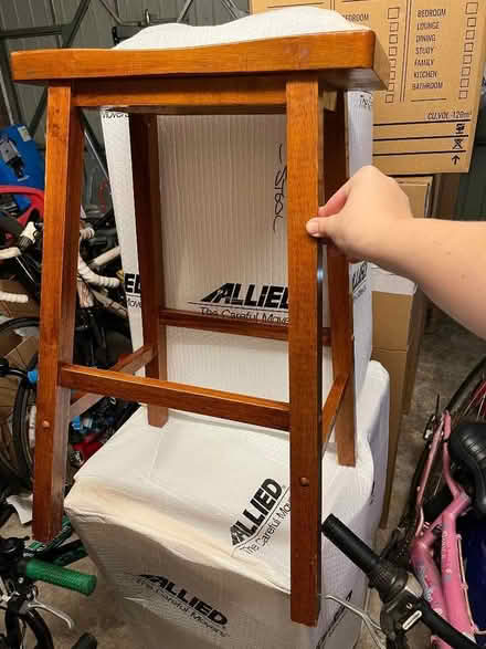 Photo of free 4 wood stools (Scriven HG5) #1