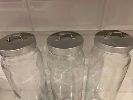Photo of free IKEA 3 tall glass storage jars (Shirley, Croydon, CR0) #2