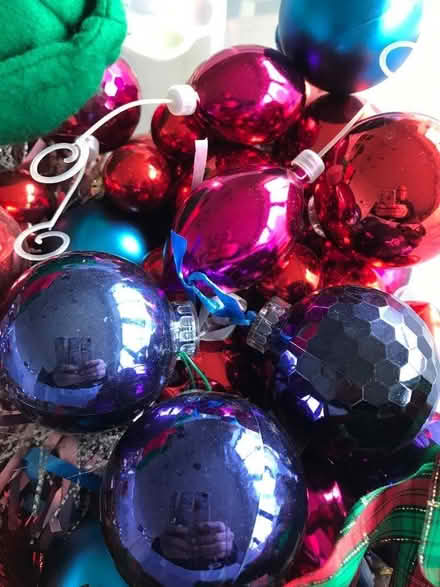 Photo of free Christmas decorations inc baubles, tinsel and elf’s hat (New England Quarter BN1) #1