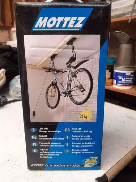 Photo of free ceiling mounted bike hanging rack (Prestbury GL52) #1