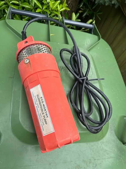 Photo of free 12v submersible pump. No fittings (Denvilles, near Havant) #2