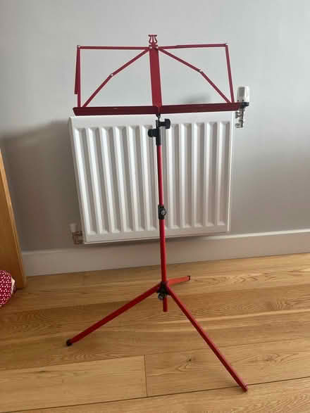 Photo of free Red metal music stand (Bath, BA2 (Riverside)) #1