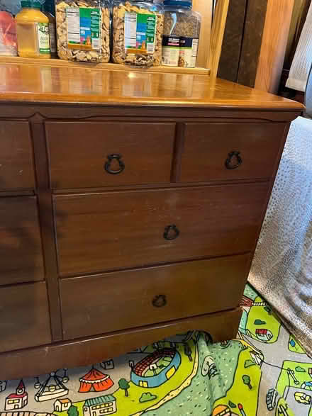 Photo of free Solid Wood Antique Bureau 6-drawer (Madrona) #3