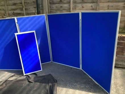 Photo of free Blue folding display / exhibition panels x 6 (Hastings TN35) #1