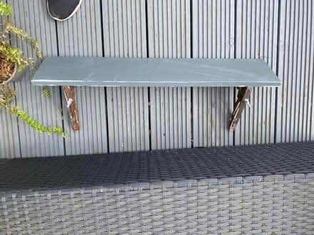 Photo of free Wooden shelf with metal brackets (Aldrington BN3) #3