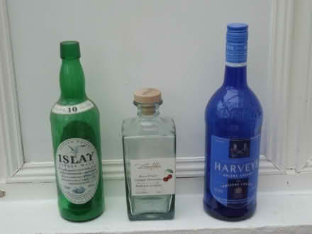 Photo of free 3 decorative, empty glass bottles (Willingdon BN20) #2