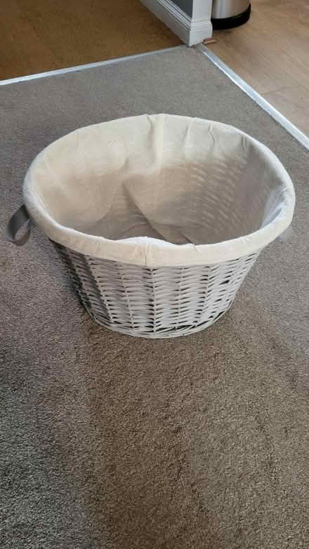 Photo of free Wicker basket grey (Snodland) #1