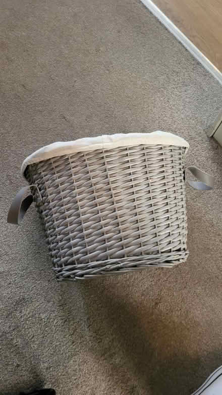 Photo of free Wicker basket grey (Snodland) #2
