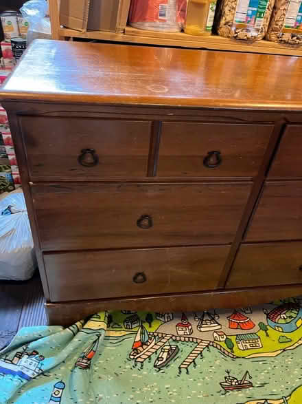 Photo of free Solid Wood Antique Bureau 6-drawer (Madrona) #2