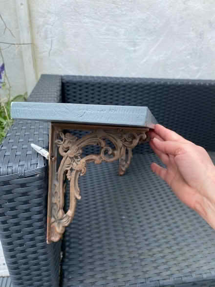 Photo of free Wooden shelf with metal brackets (Aldrington BN3) #1
