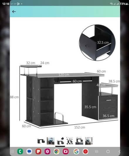 Photo of free HOMCOM Computer Desk (CT12) #1