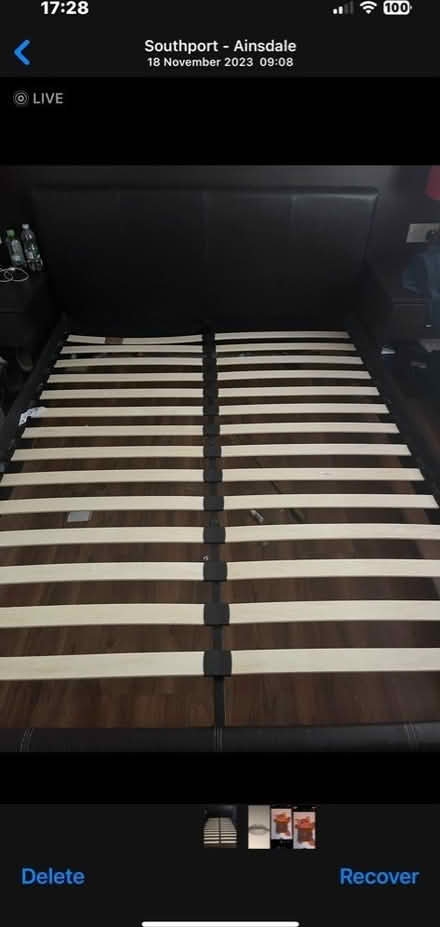 Photo of free King size bed frame (PR8 woodvale) #1