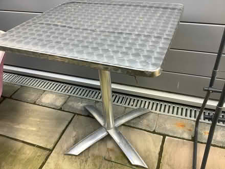 Photo of free Folding Table Metal 23.5 in sq (Long Stratton central.) #1