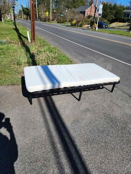 Photo of free Curbside today twin cot (Kingston ny) #2