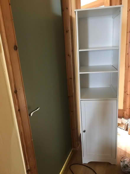 Photo of free Tall white bathroom cupboard (Dunfermline) #1