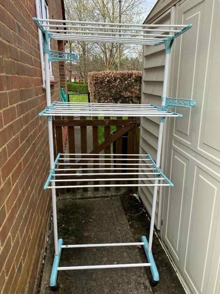 Photo of free Folding clothes airer on wheels (Wokingham RG40) #1