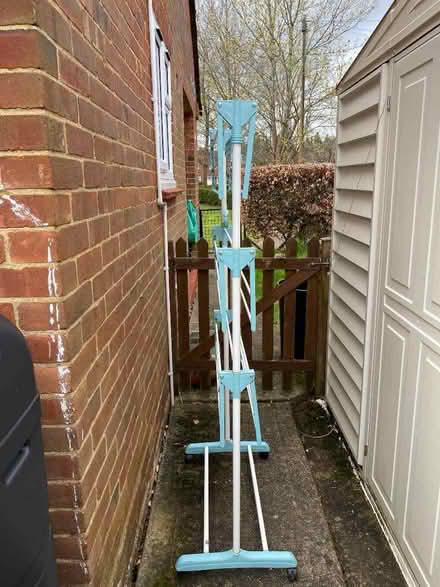 Photo of free Folding clothes airer on wheels (Wokingham RG40) #3