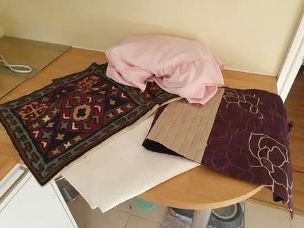 Photo of free Tablecloths, runner & cushion cover (Rushden NN10) #1